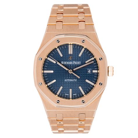 audemars piguet rose gold blue dial|audemars piguet ladies rose gold.